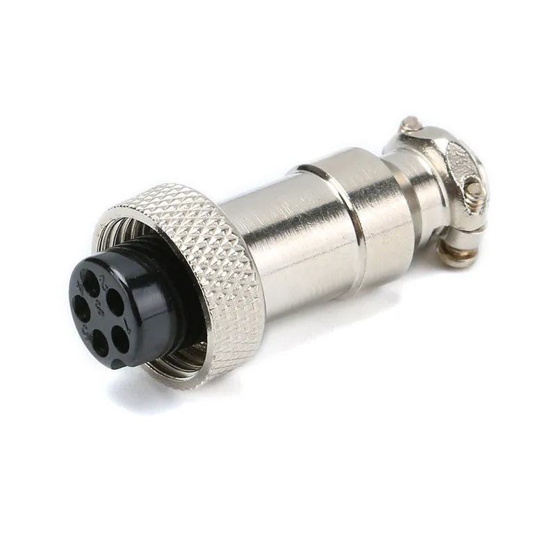 2/5 Pcs GX12 Aviation Connector Female Panel Mount Socket, 2/3/4/5/6 Pin Circular Wire Plug