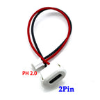 2 4 6 Pin USB-C Type Waterproof USB Connector Direct Compression Female Base Female Socket Charging Interface With Welding Wire