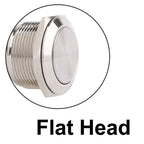 1NO 16mm19mm22mm Waterproof Momentary Latching Metal Doorbell Horn Push Button Switch Fixation Lock Reset NO LED screw terminal