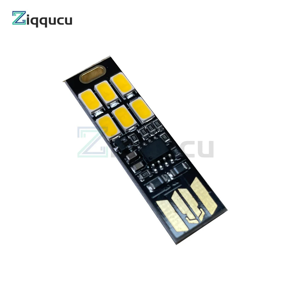 1Pc Mini USB LED Night Lamp Dimmable SMD 5730 USB Book Light Touch Control 6 leds Light For Laptop PC Book Reading Table Lamp