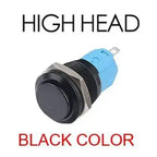 10pcs 16/19/22mm Black Metal Push Button Switch 1NO 1NC Momentary Reset Locking Latching Flat High Round On Off 3 Pins Terminal