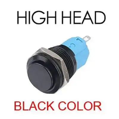 10pcs 16/19/22mm Black Metal Push Button Switch 1NO 1NC Momentary Reset Locking Latching Flat High Round On Off 3 Pins Terminal