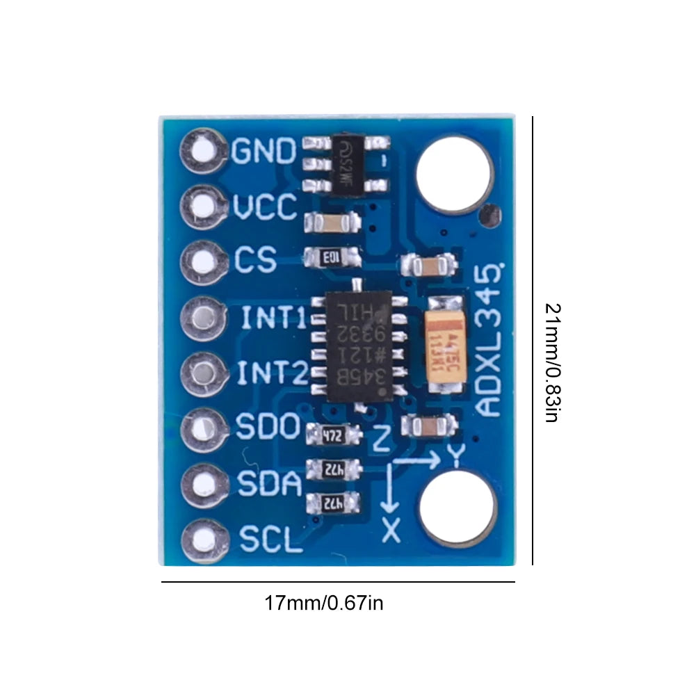GY-291 ADXL345 Digital Three-Axis Acceleration of Gravity Tilt Module Acceleration Gravity Tilt Sensor Board for Arduino