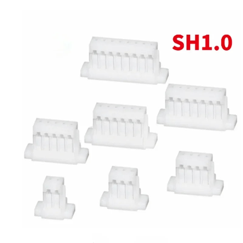 50pcs/LOT JST SH 1.0 female material SH1.0 1mm Pitch Connector 2/3/4/5/6/7/8/9/10P Pin Leads Housing Shell Housing SH-Y