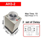 1 PC AH3-2 Time Relay AC/DC Universal Thick Stitch Power-on Delay Timer AH3-3 Time Set Range 0.1S-60m with Base DC12V24V AC220V