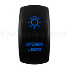 12V 20A Blue Led Car Boat Laser Rocker Switch ON OFF, (ON) OFF, ON OFF ON, (ON) OFF ON, (ON) OFF (ON) Waterproof