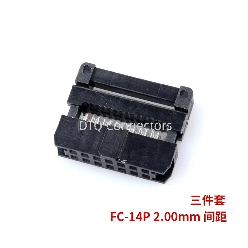 10Pcs 2.0 2mm Pitch FC 2X3/4/5/6/7/8/10/12/13/15/17/20/25 Pin IDC Female Header Socket Connector For 1.0mm Flat Cable