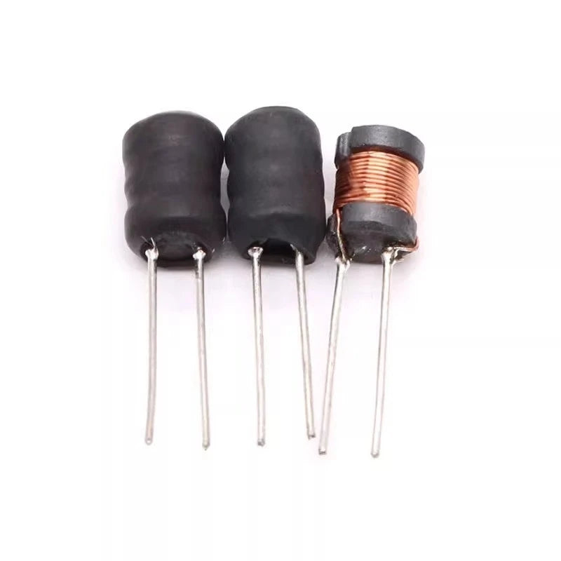 10PCS I-Type Inductor 6 * 8 In-Line Pin Winding Power Ferrite Core Coil, Plug-In Inductor Coil 0608