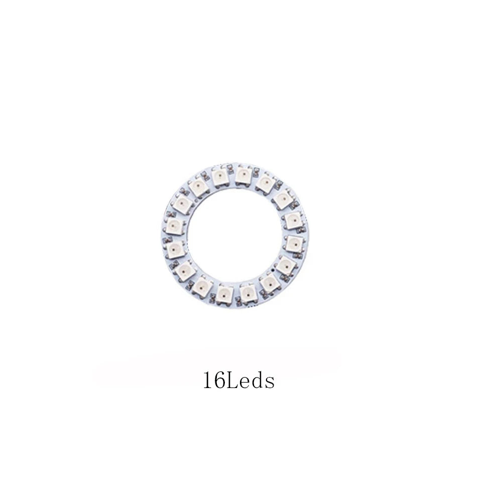 WS2812B DC5V Led Pixel Ring Individul AddressabIe Ring 5050 RGB WS2812 IC BuiIt-in Led ModuIe And 14Keys Lock USB  Controller
