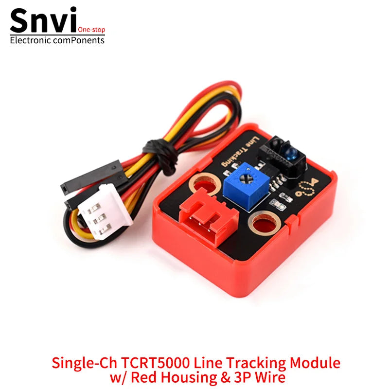 Snvi TCRT5000 Line Tracking Sensor Module Single Dual Channel Infrared IR Red Board with 3Pin 4Pin Cable for Arduino