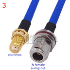 RG402 Coax Cable L16 N To SMA Male Female Connector SMA To N Right Angle Crimp for RG402 High Frequency 0.141 Blue 50ohm RG141
