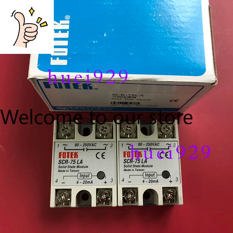Original And Genuine Taiwan Yangming FOTEK Solid State Relay SCR-75LA Replaces SSR-75LA With A Penalty Of Ten For False One.