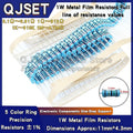 20pcs 1W Metal Film Resistors 1% 10 Ohm 47 100 200 220 470 510 Ohm 1K 4.7K 10K 22k 33k 47K 100k 200k 220k 510k 470k 910k 1M Ohms