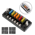 With Double Fuses 6 Ways 12 Ways Blade Fuse Block 32V 75A For Auto Car Marine Trike Fuse Box Holder Flame Retardant