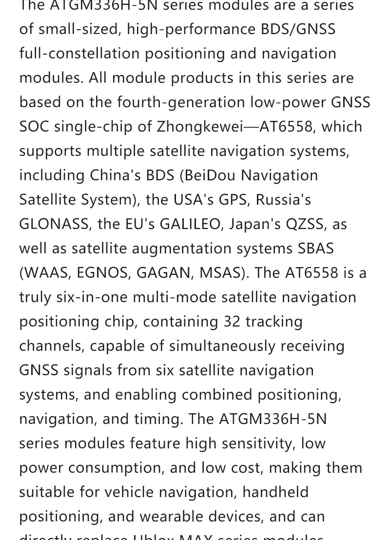 ATGM336H GT‑U8 GPS BDS Beidou Dual‑Mode GNSS Module Satellite Positioning Navigation Module With Ceramic Antenna for Arduino