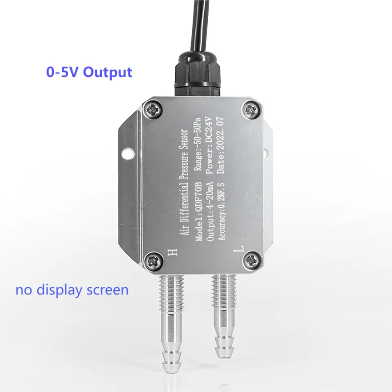 0-3Kpa to RS485 Micro Differential Pressure Transducer 0-50Kpa to 4-20mA 0-10V RS485 Wind Air Pressure Transmitter Sensor