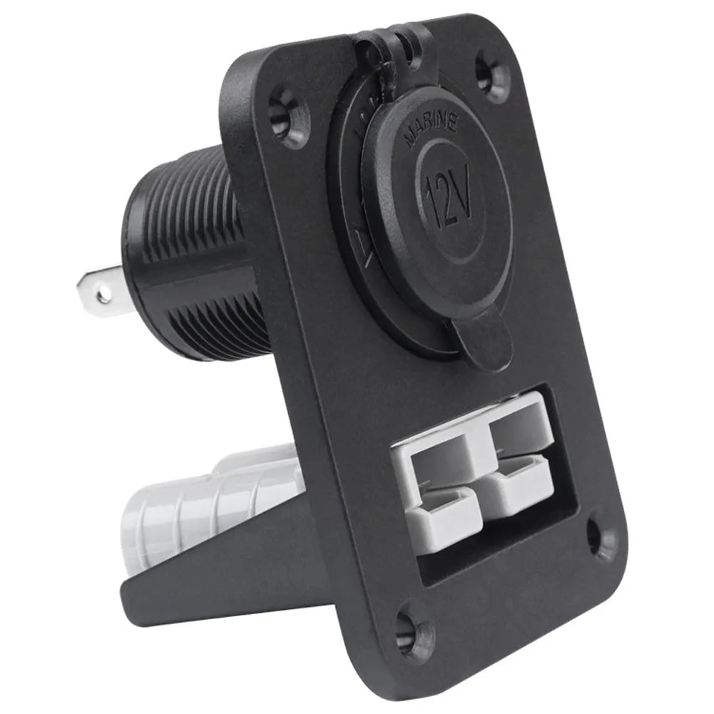 1set 12V Socket Panel For Anderson Plug Flush Mount 50a Mounting Bracket Panel Cover For Caravan Socket Adapter Accessories