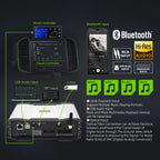 Sennuopu 12 Channels Digital Sound Processors DSP 8 Channels 50 Watts RMS Power Audio Amplifier with Bluetooth Player X812