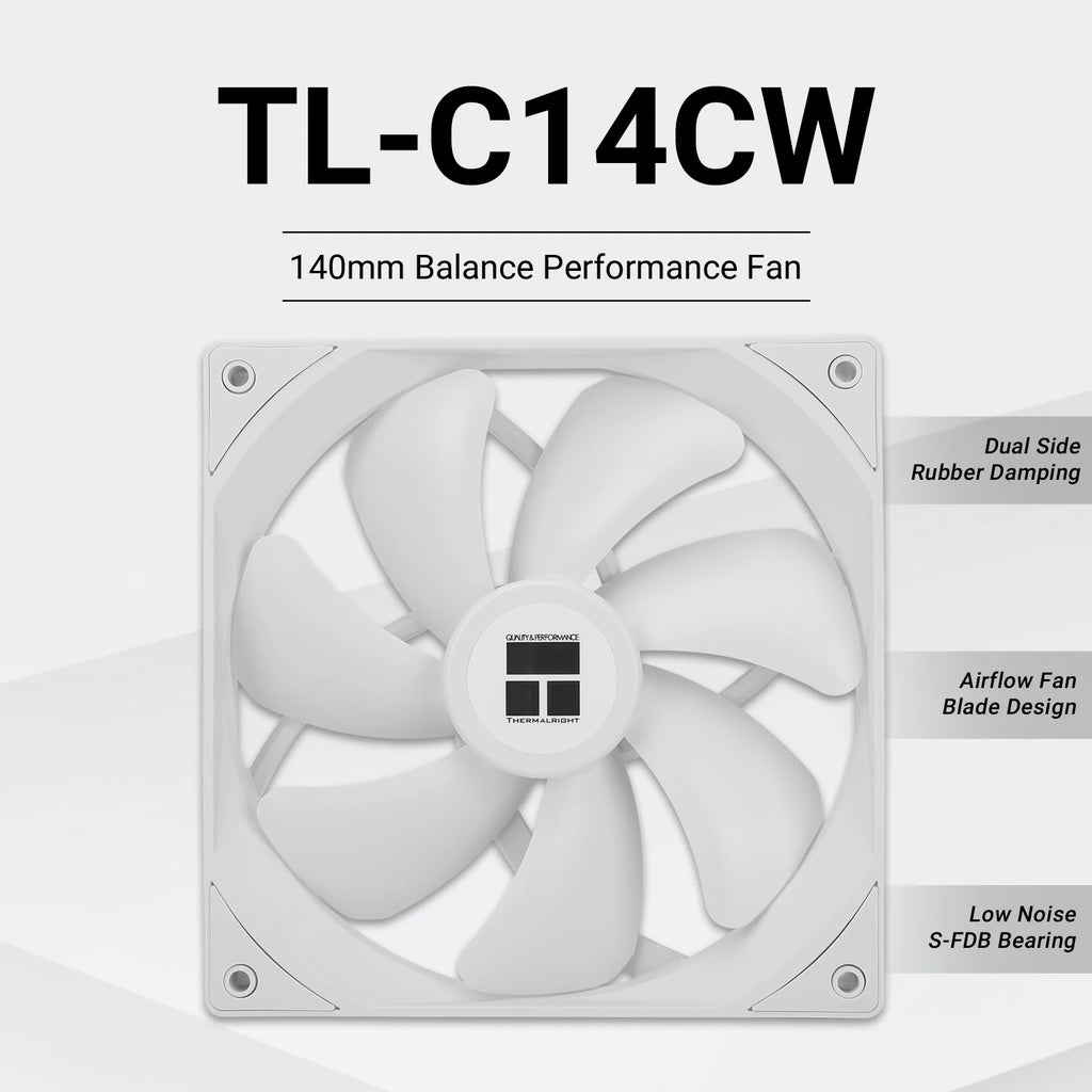Thermalright 140mm Case Fan TL-C14/C14C/C14C-S/C14CW/C14CW-S CPU Cooling Fan ARGB 140mm Balance Fan Balance Performance Fan