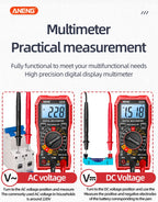 ANENG SZ06 Multimeter 2000 Diode Ohm Professional Smart Mini Multimetro Counts Digital AC/DC Voltage DC Current Tester Tools
