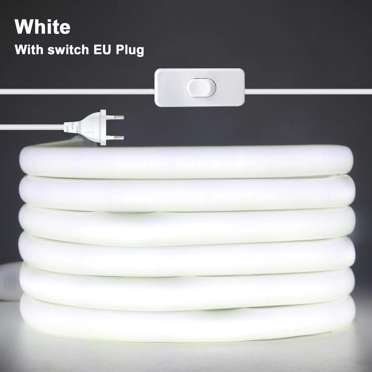 Dimmable Switch 220V COB LED Strip Neon Light Dimmer Power Kit Waterproof 3000K 4000K 6000K 288LED Kitchen Room Decor Flex Lamp