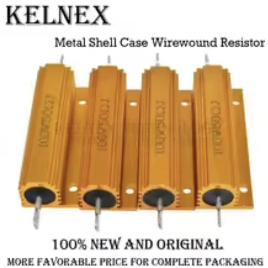 50W 100W Aluminum Power Metal Shell Case Wirewound Resistor 0.01R 100K 1 4 6 7 8 10 20 200 500 1K 3.3K 10K ohm resistance RX24