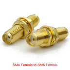 Connector SMA to SMA/ RP-SMA to SMA / RPSMA Male Plug & Female Jack Slide-on Straight RF Coax Adapter Connector for WIFI Antenna