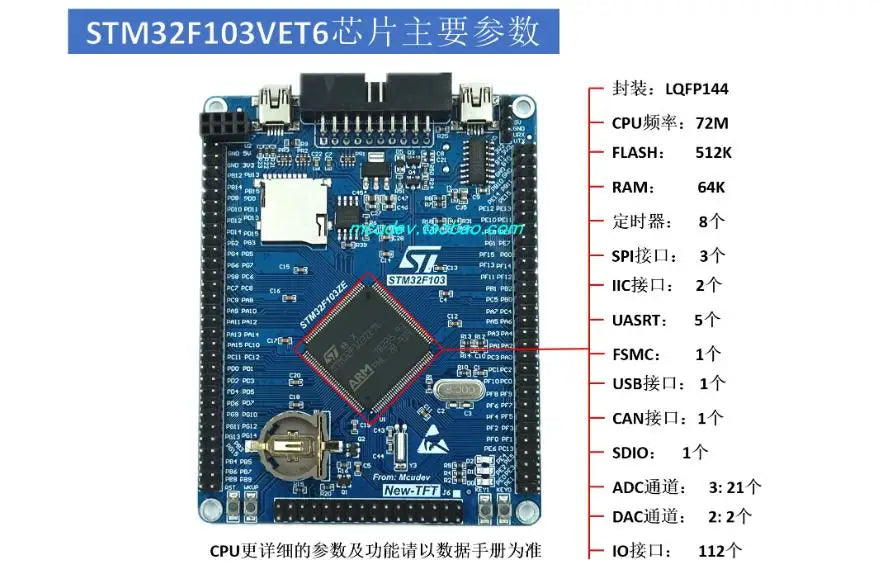 STM32F103ZET6 Minimum System Board / STM32 Core Board Development Board ST-LINK V2 Downloader