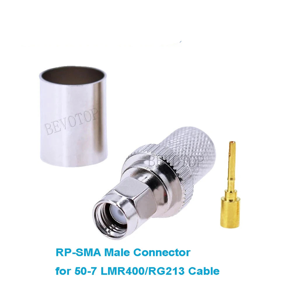 10Pcs/lot RG8 RG213 LMR400 SMA / RP-SMA Male / Female 50-7 RF Coaxial Connector 50Ohm SMA Connector for LMR-400 RG-213 RG8 Cabl