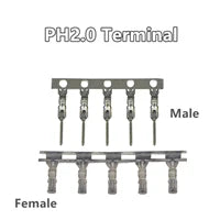 100pcs /LOT JST PH2.0 Straight/Curved Needle Connector 2Pin~16Pin Male Pin Header Right Angle 90°/180° 2.0mm Pitch