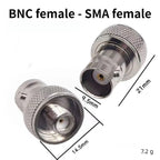 2PCS SMA Female to BNC Female RF Adapter Converter Coaxial Straight Jack for Baofeng UV-5R FD-880 Two Way Radio Walkie Talkie