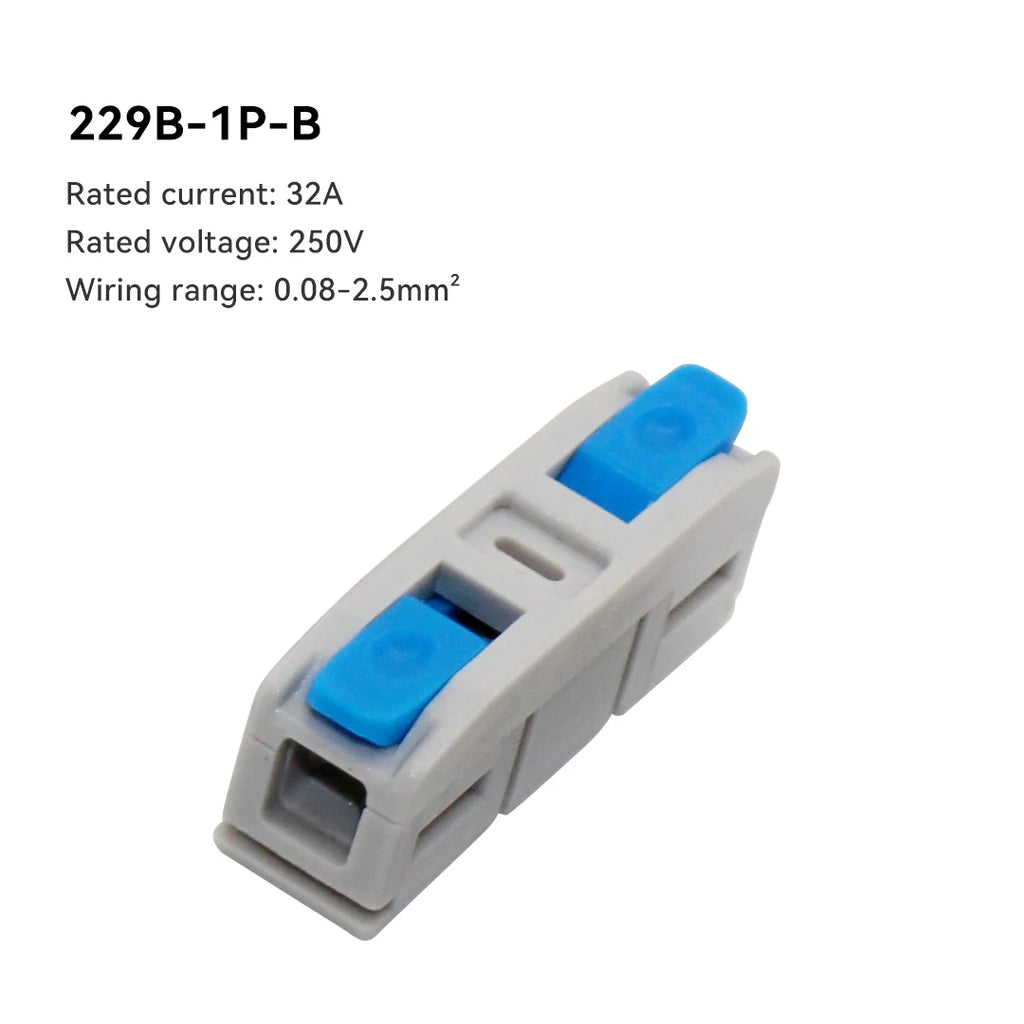 Universal Quick Electrical Wire Connectors Compact Splicing Terminal Blocks Push-in Home Cable Connectors 10Pcs