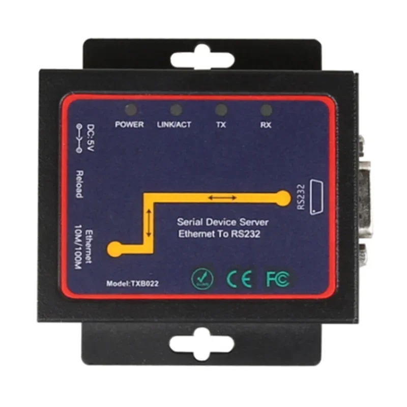 Industrial Modbus Serial RS232 RS485 RS422 to Ethernet Converter Device Server TCP/RTU/UDP RJ45 to RS232+RS485