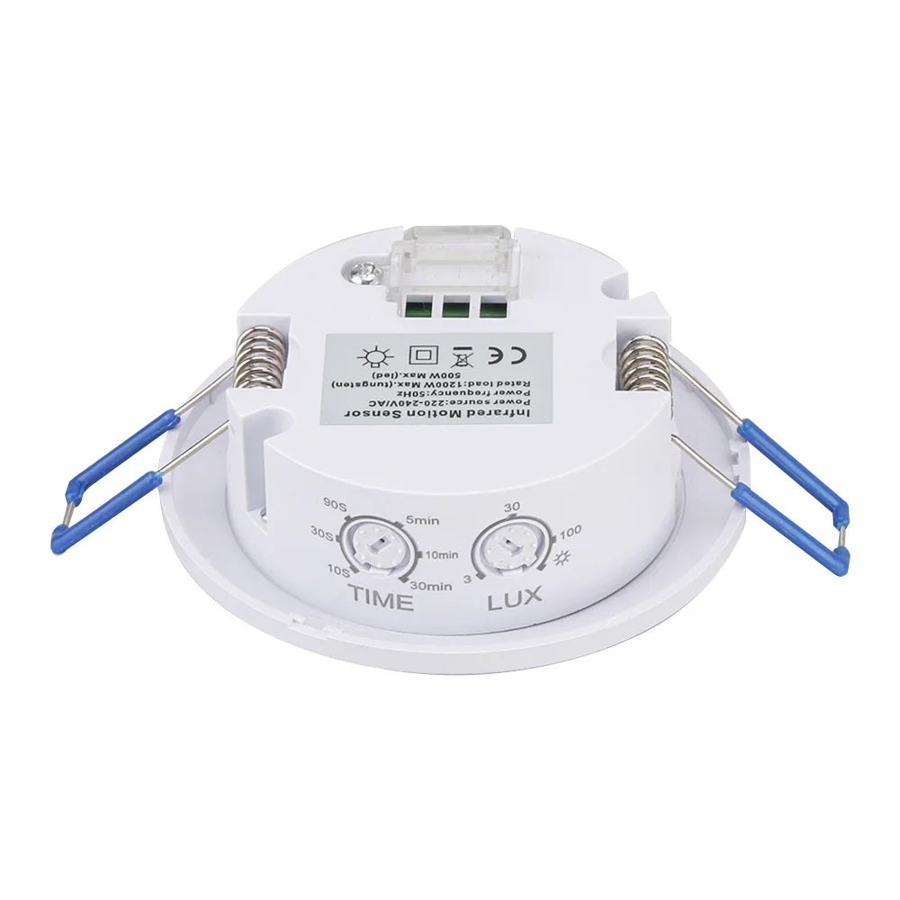 AC 220V-240V Human Body Infrared Sensor Switch 500-1200W LED Detector Smart Switches 3-200lux Adjustable Projection Light Sensor