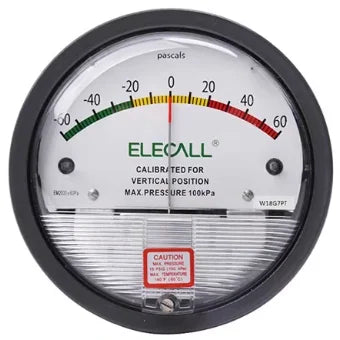 ELECALL EM2000 Differential Pressure Gauge Pa/Kpa/psi/mmH₂O for Air Gas Meters Barometer Pressure for Clean Room