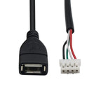 USB 2.0 to PH2.0/XH2.54/mx1.25 Data Cable, 4-Pin PH2.0 Pin to USB 2.0 Connection Cable, Small Motherboard USB Pin