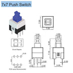 Tact Tactile Mini On Off Self-Locking Switch Push Button Momentary Latching 5.8*5.8/7*7/8*8/8.5*8.5mm DIP 6 Pin