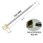 QUECOO original New T12 Soldering Tips T12-1401/1402/03/04/05/06 Replacement Welding Tips for fx951 Soldering Rework Station