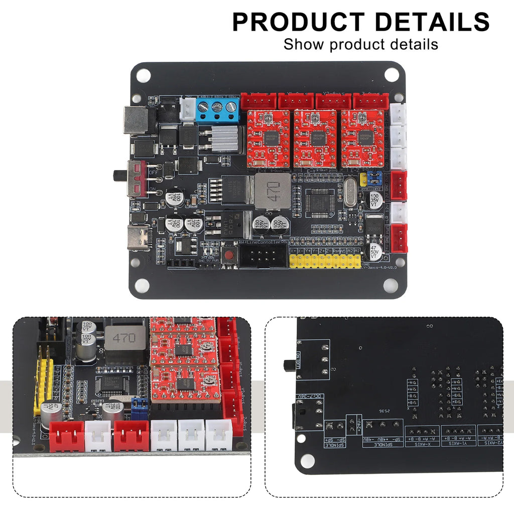 For GRBL 1.1 32Bit Controller Board Dual Y For CNC 3018 2418 1610 Engraving Machine With A4988 Stepper Motor Driver