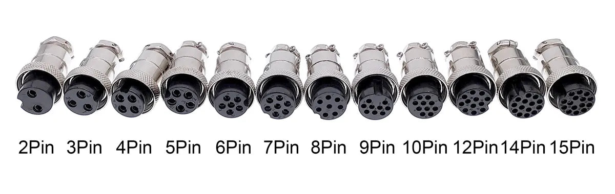 GX20 Metal Aviation Connector 2 3 4 5 6 7 8 9 10 12 14 15 Pin Male Female Plug Socket Panel Mount Flange Circular Cable Joint