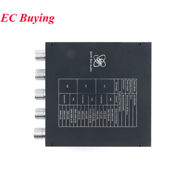 AS21HPA High-Power Bluetooth-BT 5.2 Digital Amplifier Board 2.1 Channel Class D Subwoofer 300W*2+600W TPA3255 Speaker Module