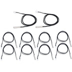 10Pcs Temperature Sensor Probe NTC Thermistor Temp Transducer 5x25mm Cylindrical Head 500mm10K B3435