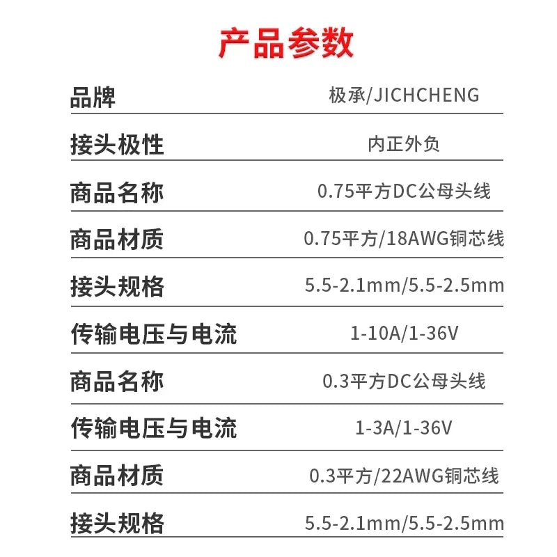 DC Power Plug 5.5 X 2.1 2.5mm 5.5 * 2.1mm Male Female CCTV Adapter Connector Cable Extension Cords 12V Surveillance Camera