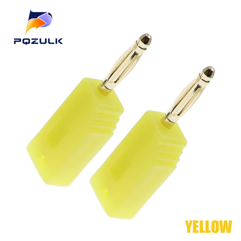10PCS 2MM Male Retractable Tube Stackable Banana Plug Wire Solder Connector