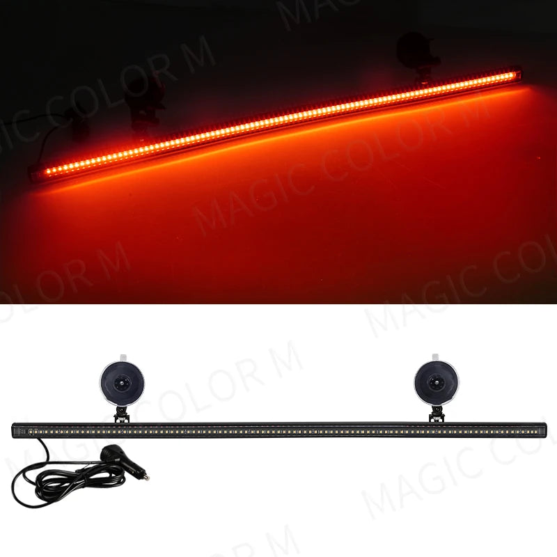 96 LED Strobe Lights For Emergency Flash Warning Lamp Windshield Bar 3030 Beads Red Blue Amber White Green Car Light Assembly