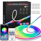 Bluetooth RGB Neon LED Strip 1-10m DC5V USB IP65 Waterproof Flexible Tape with App/Remote Control Music Sync for Home Decor