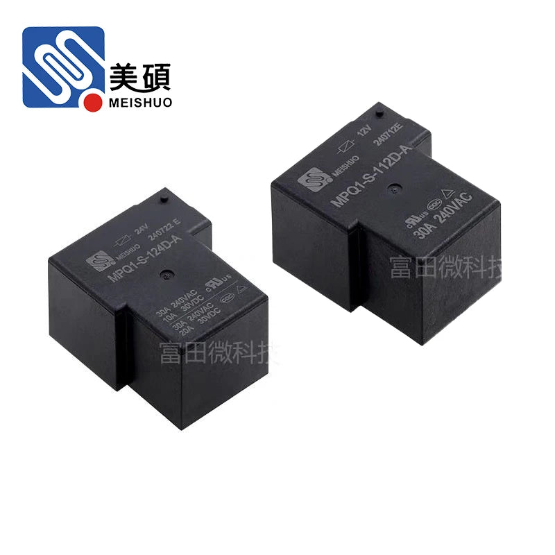 1Pcs MEISHUO Relay MPQ1-S-112D-A MPQ1-S-124D-A 4Pin 30A Synchronous NT90 SLA-12VDC-A 5V 12V 24V Power Relay