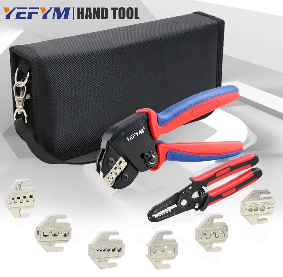 Mini Pliers YM-58BS Tools For XH2.54/DuPont2.54/2.8/4.8/6.3/Non-Insulated/Ferrule Tube Terminals Ratchet Wire Crimping Sets