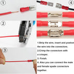Automotive Insulated Crimp Terminals Kit, Male Female Spade Ring Fork Butt Lugs, Assorted Electrical Wire Connector Set for Car