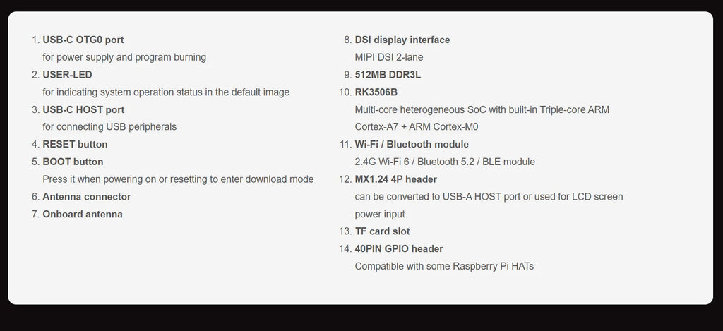 Luckfox Lyra Zero W Micro Linux Development Board RK3506B Chip Triple-core Arm Cortex-A7 And Arm Cortex-M0 Processors